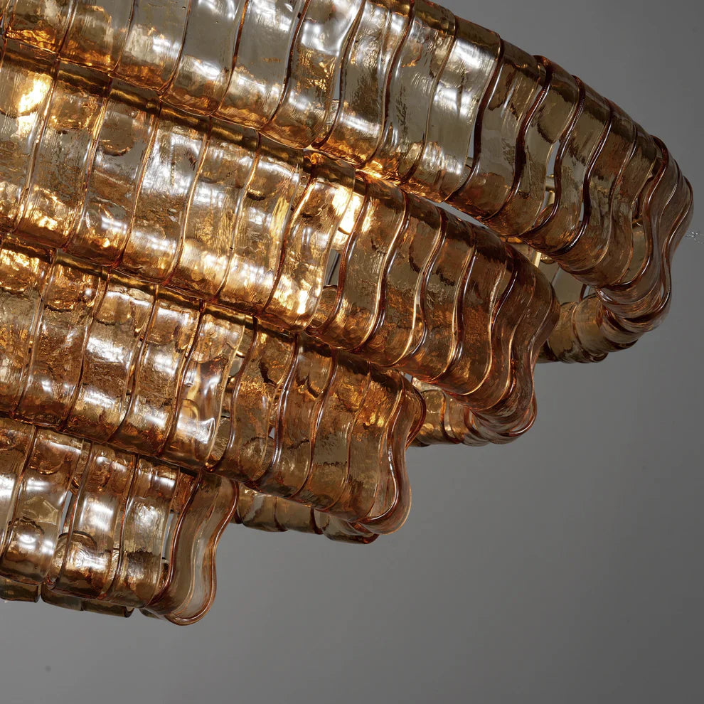 Amor Glass Oval Chandelier 54"W/65"W