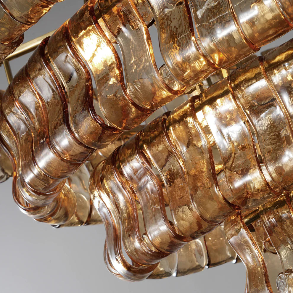 Amor Glass Oval Chandelier 54"W/65"W