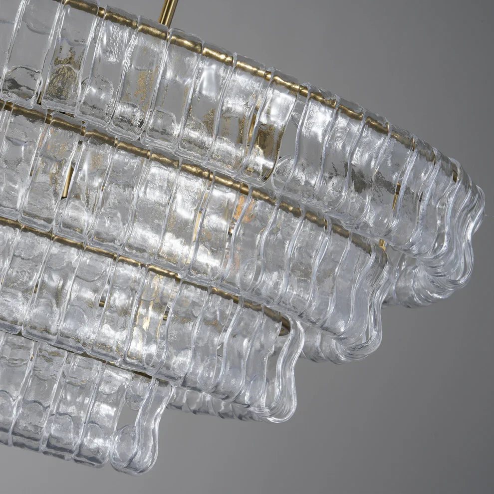 Amor Glass Oval Chandelier 54"W/65"W