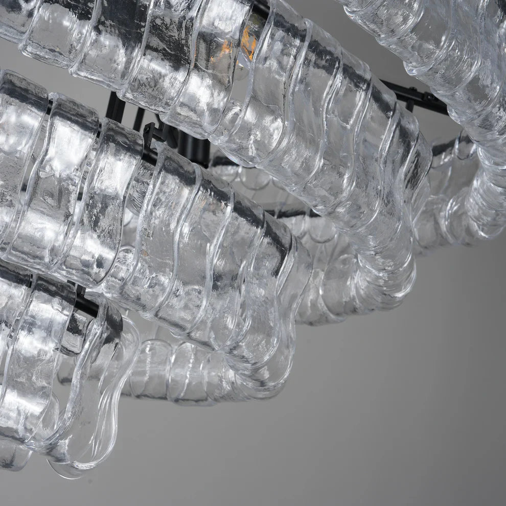 Amor Glass Oval Chandelier 54"W/65"W