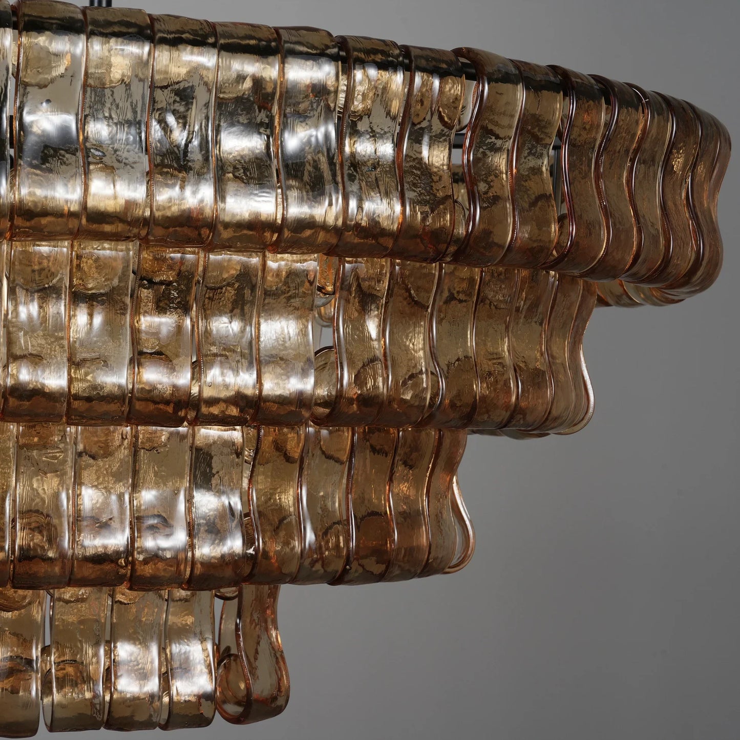 Amor Glass Oval Chandelier 54"W/65"W