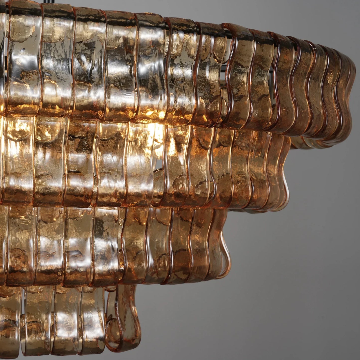 Amor Glass Oval Chandelier 54"W/65"W