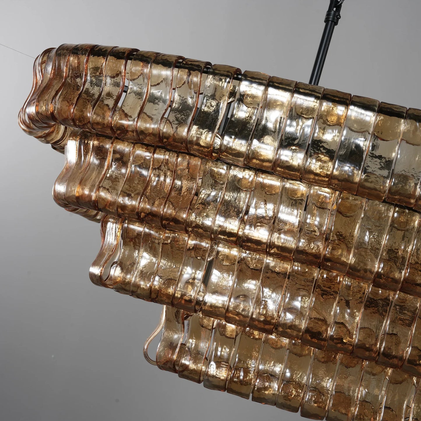 Amor Glass Oval Chandelier 54"W/65"W