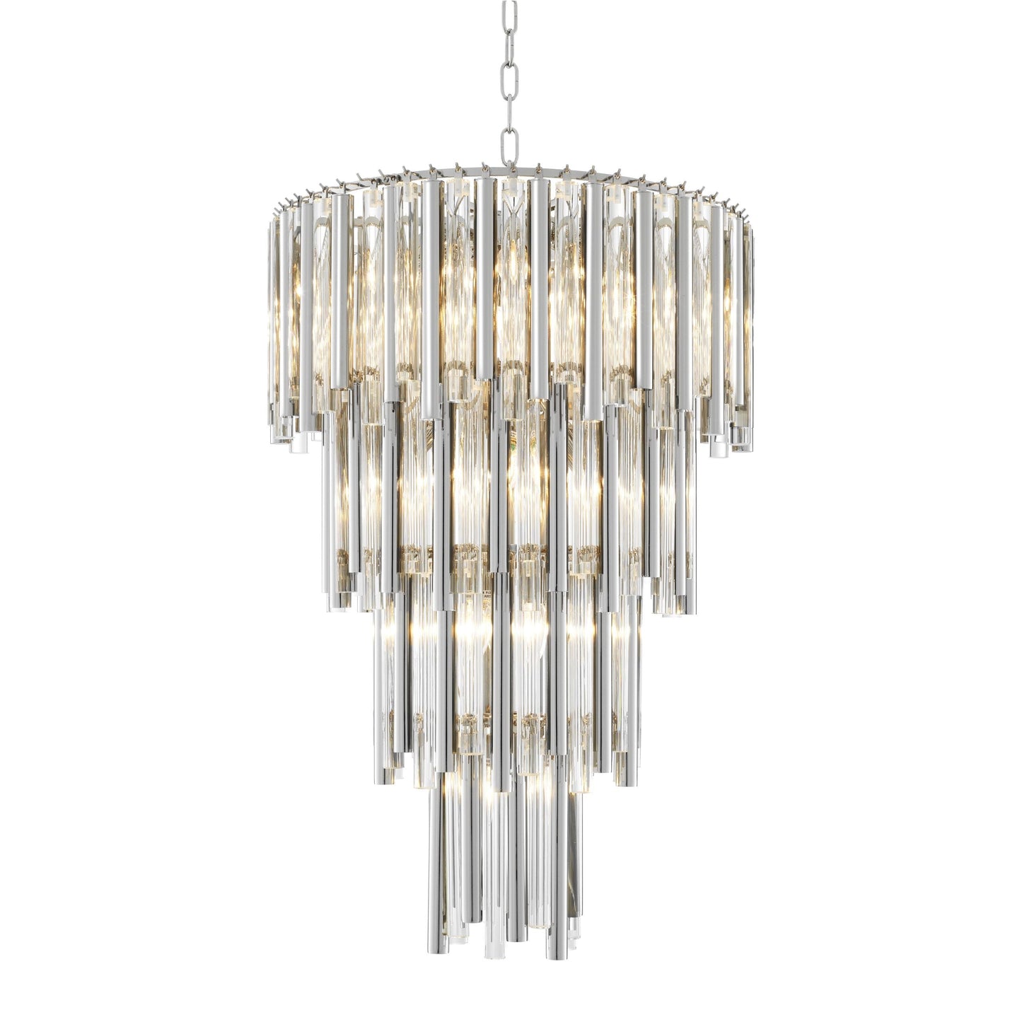 Gigi Modern Glass Chandelier [S/L] - [Gold/Nickel]