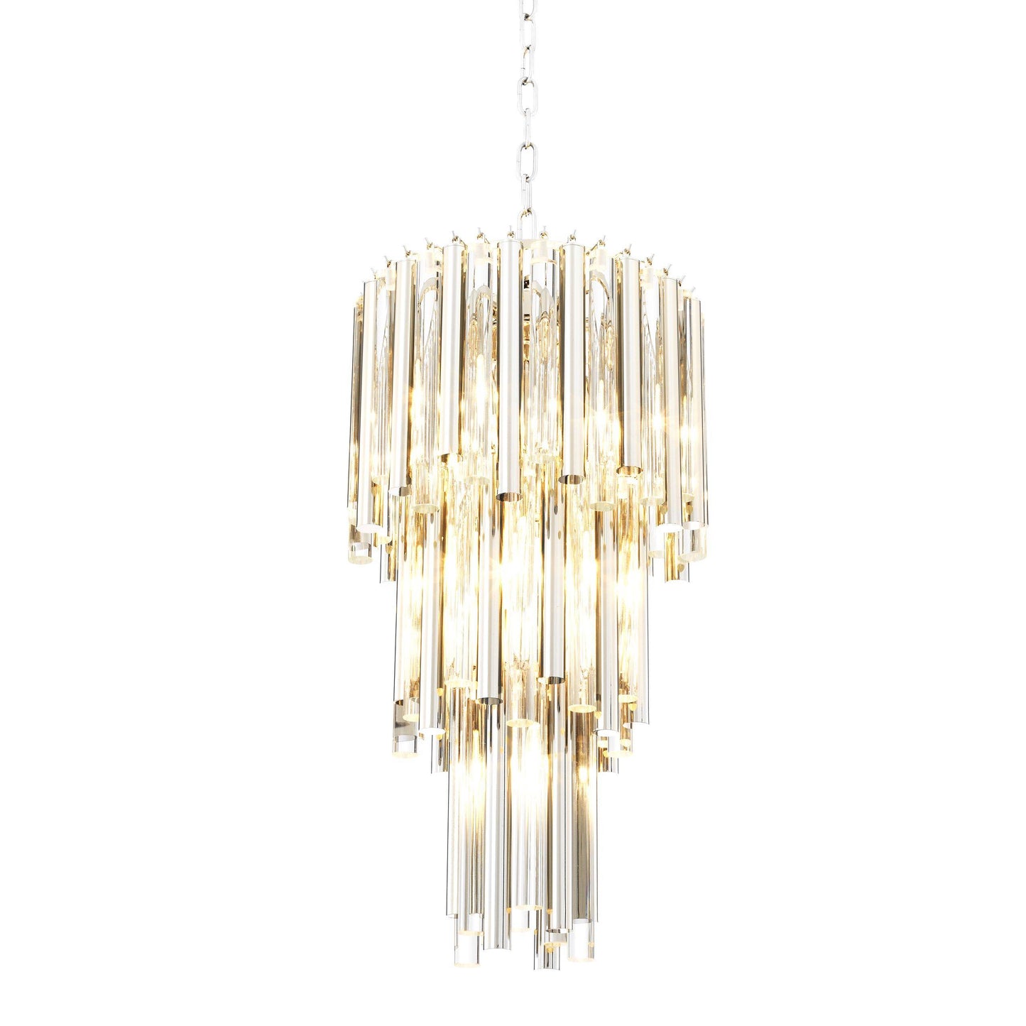 Gigi Modern Glass Chandelier [S/L] - [Gold/Nickel]