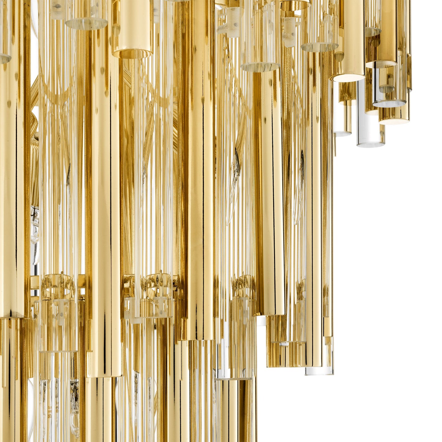Gigi Modern Glass Chandelier [S/L] - [Gold/Nickel]