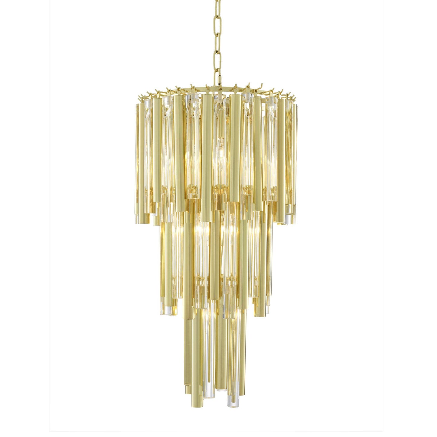 Gigi Modern Glass Chandelier [S/L] - [Gold/Nickel]