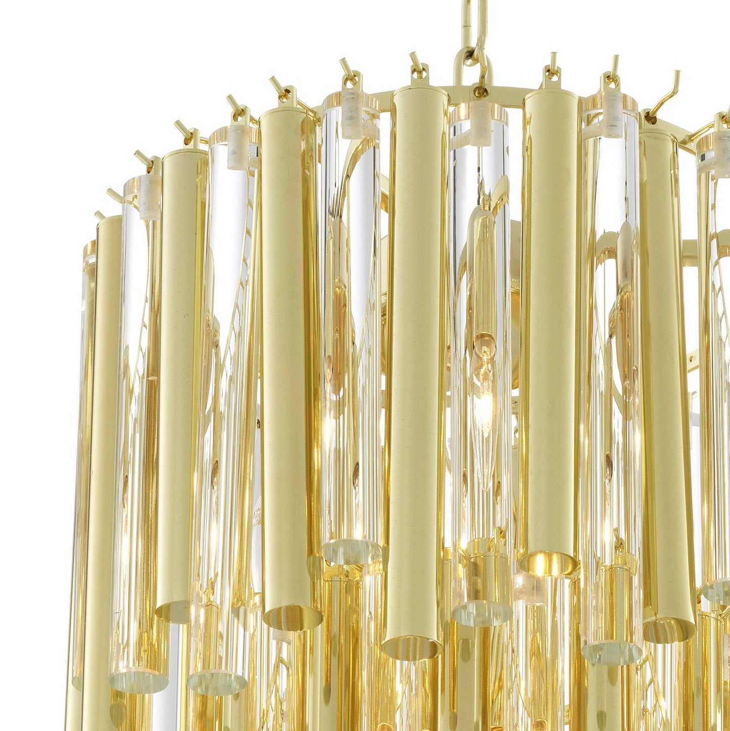 Gigi Modern Glass Chandelier [S/L] - [Gold/Nickel]