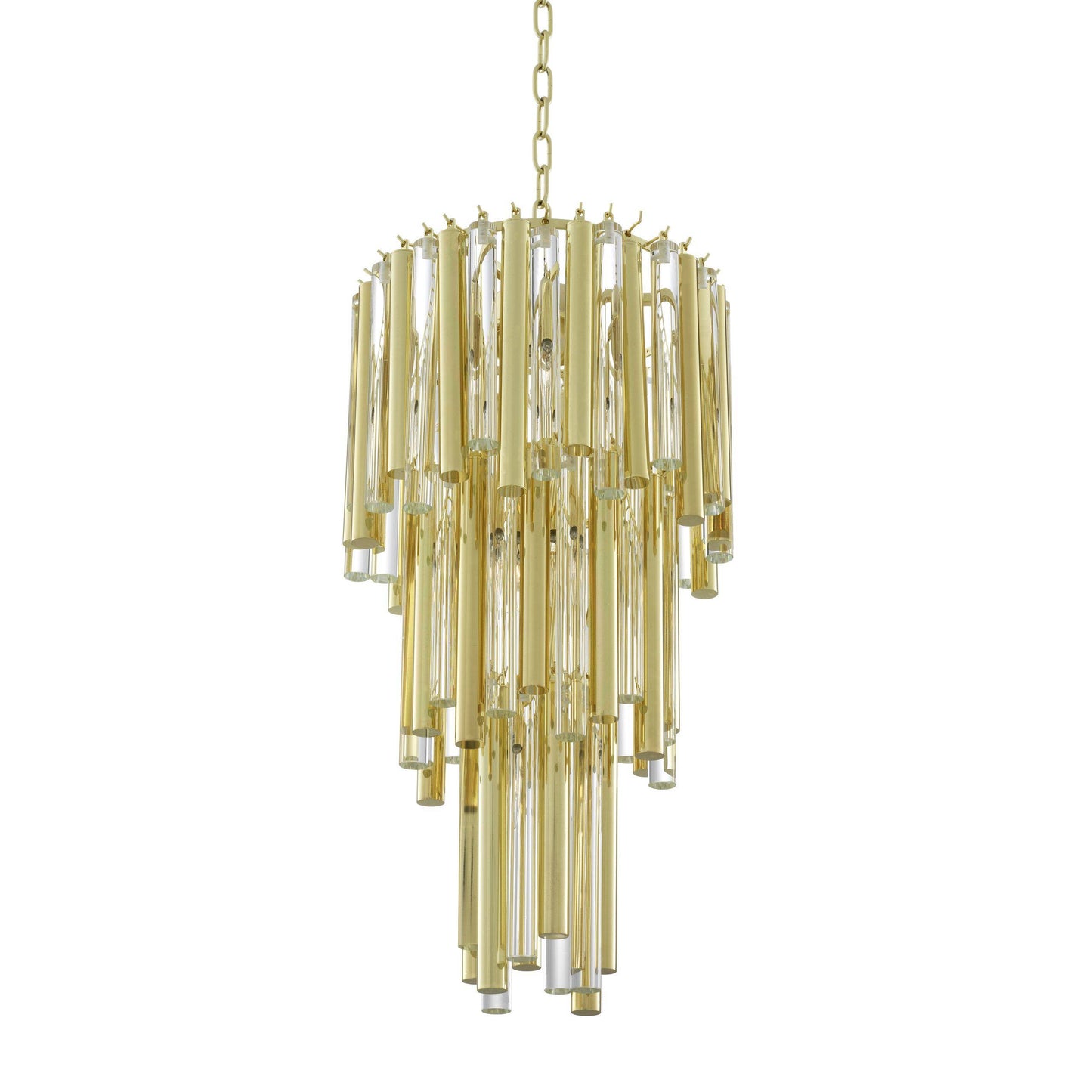 Gigi Modern Glass Chandelier [S/L] - [Gold/Nickel]