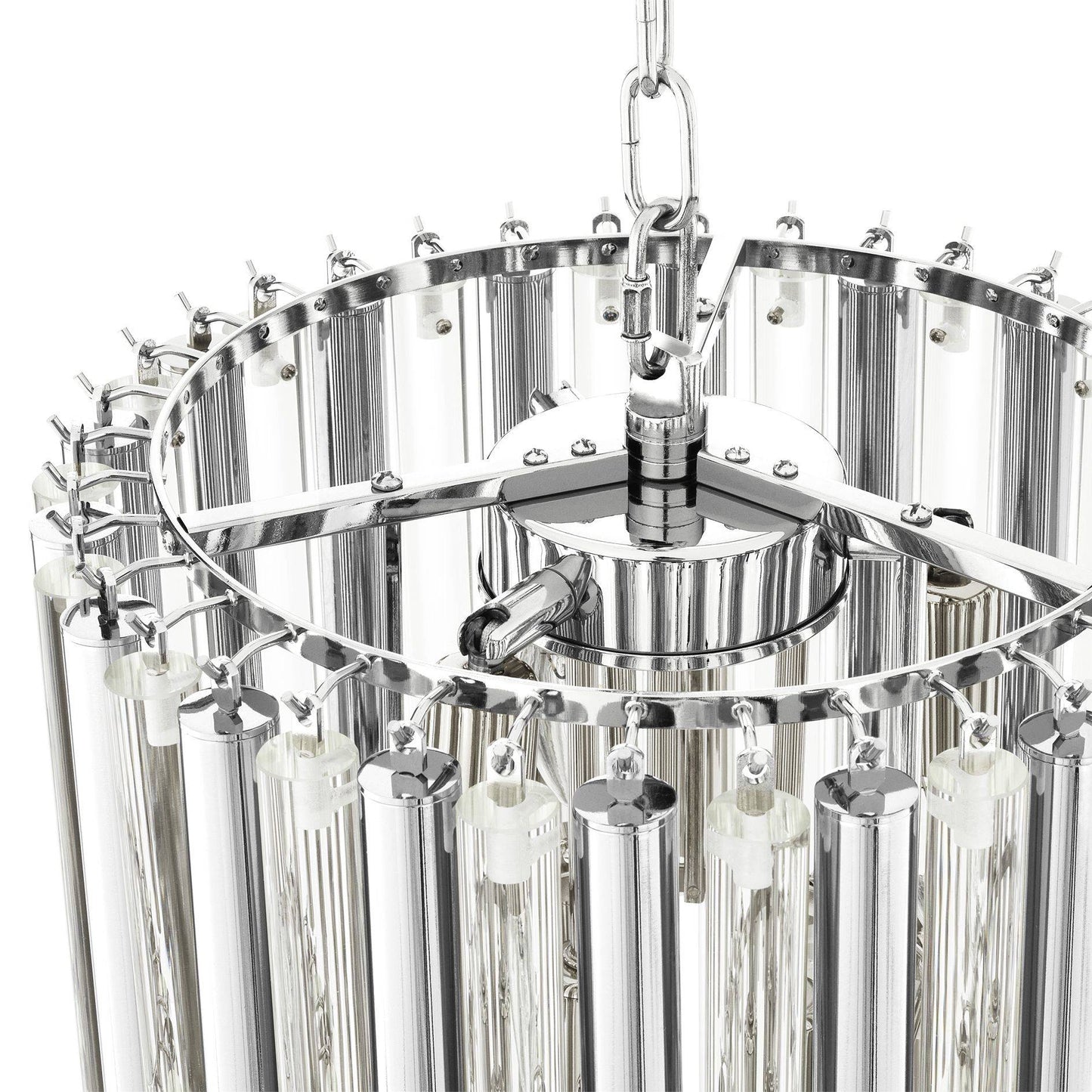Gigi Modern Glass Chandelier [S/L] - [Gold/Nickel]
