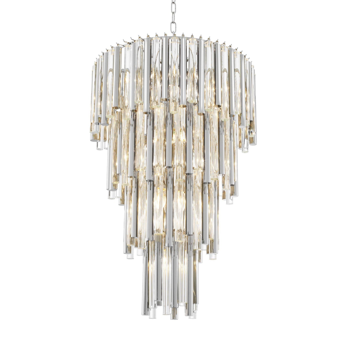 Gigi Modern Glass Chandelier [S/L] - [Gold/Nickel]