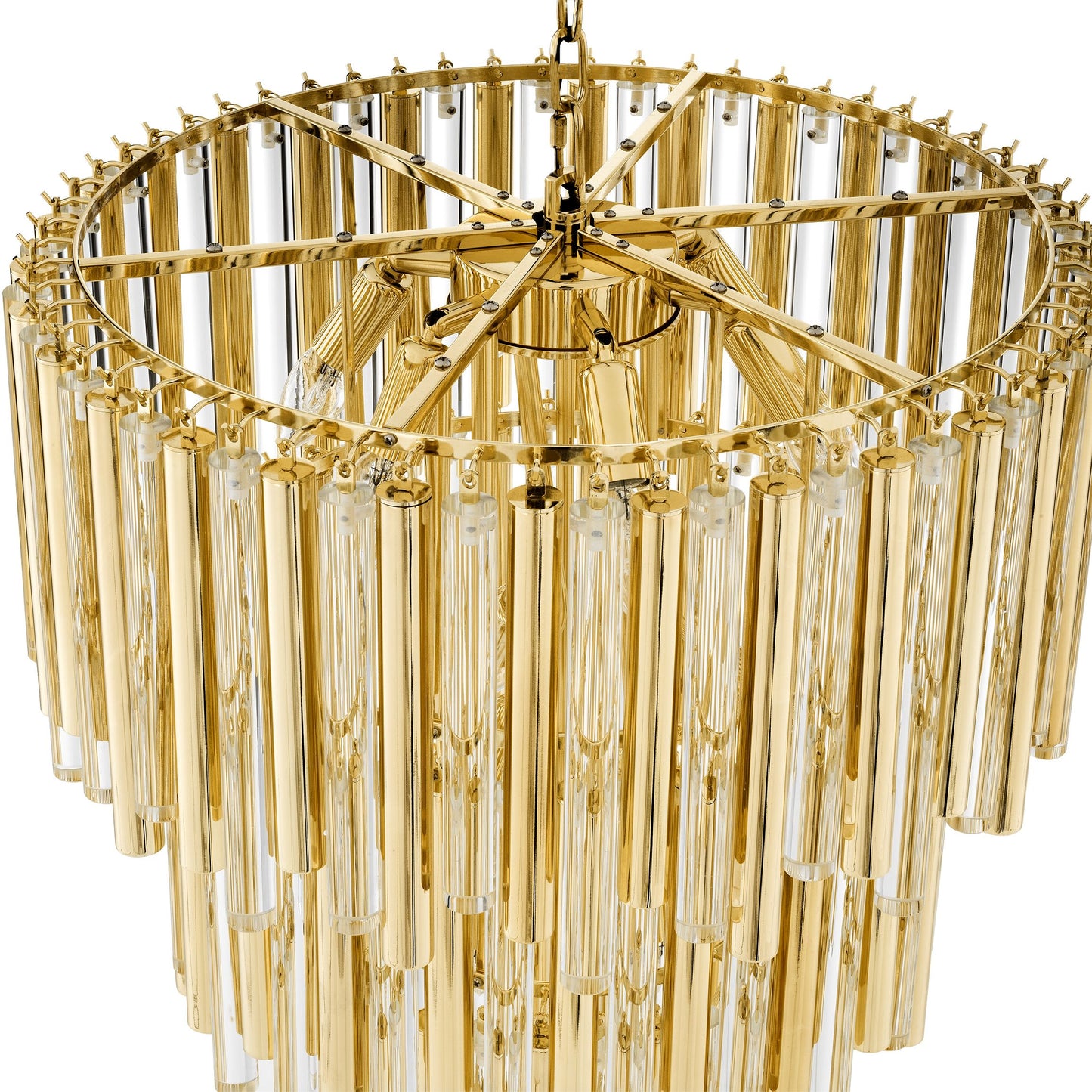 Gigi Modern Glass Chandelier [S/L] - [Gold/Nickel]