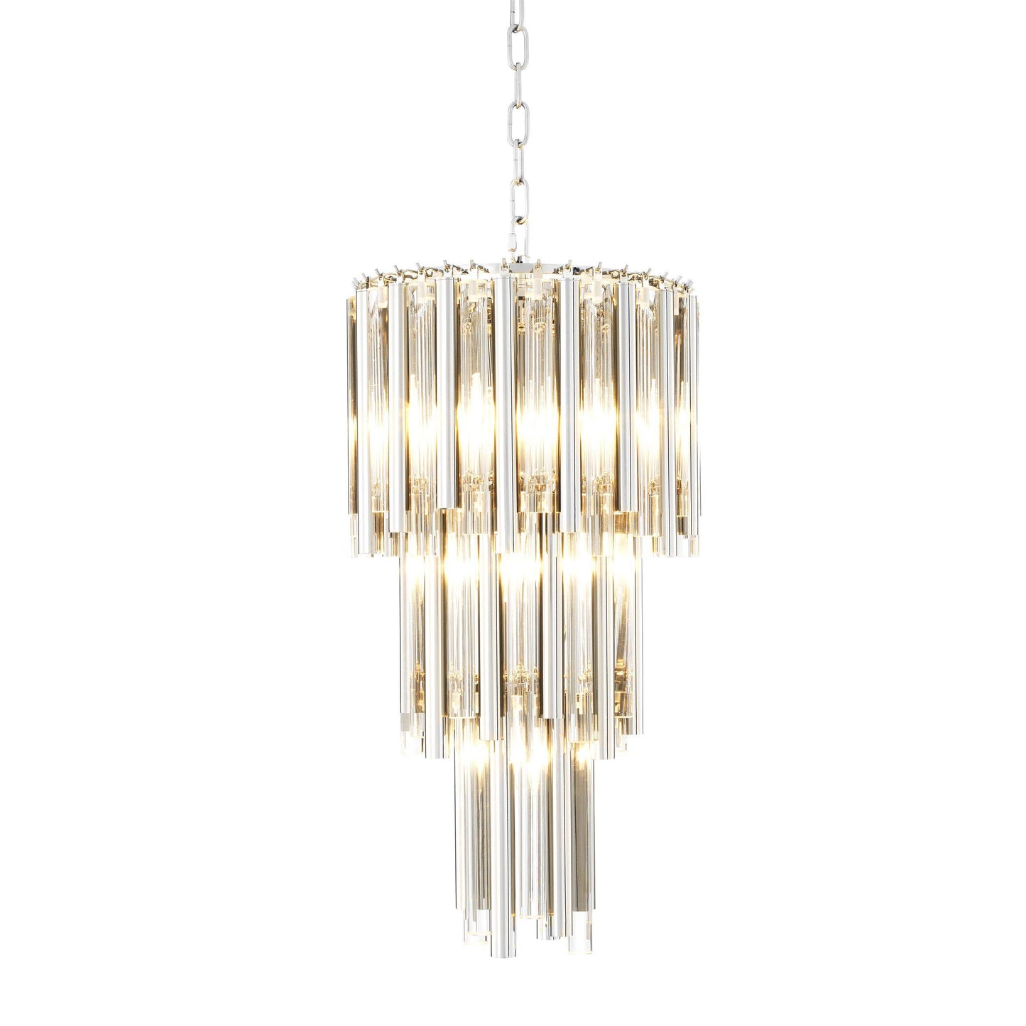 Gigi Modern Glass Chandelier [S/L] - [Gold/Nickel]