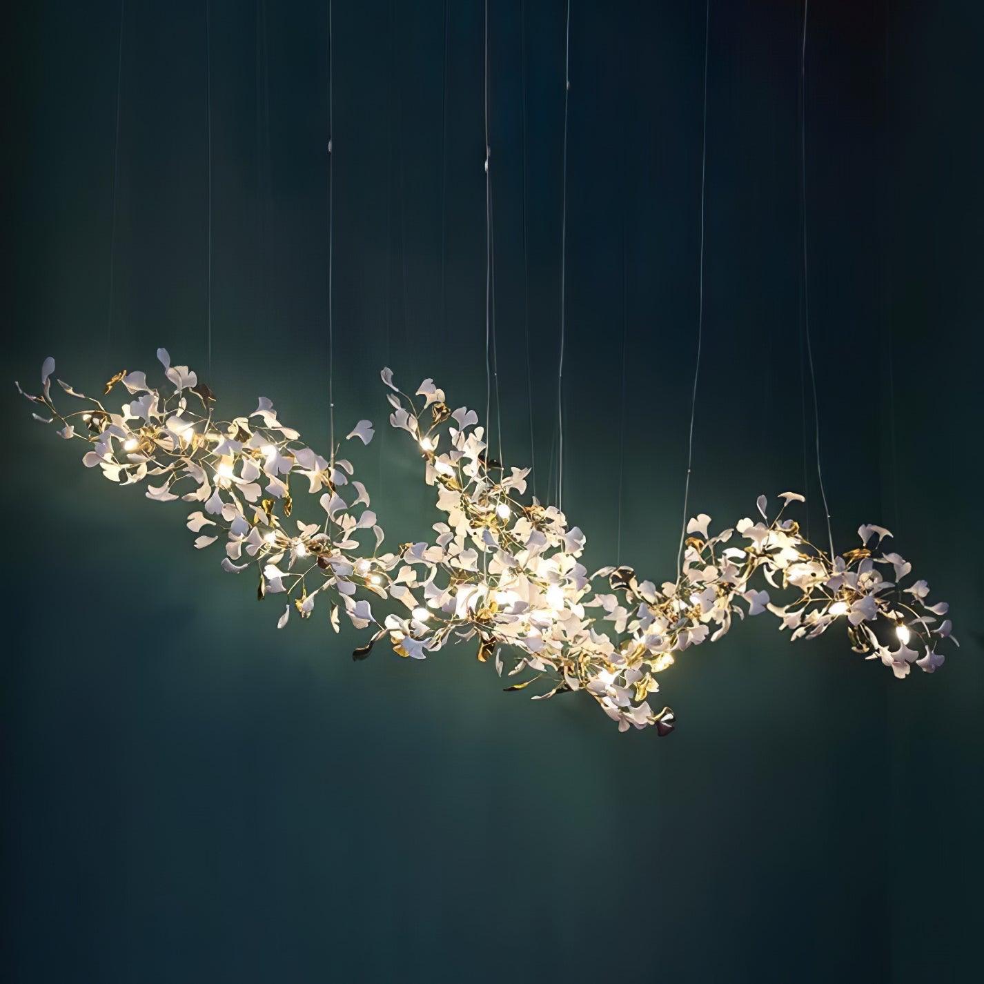Double Layer Combination Gingko Chandelier