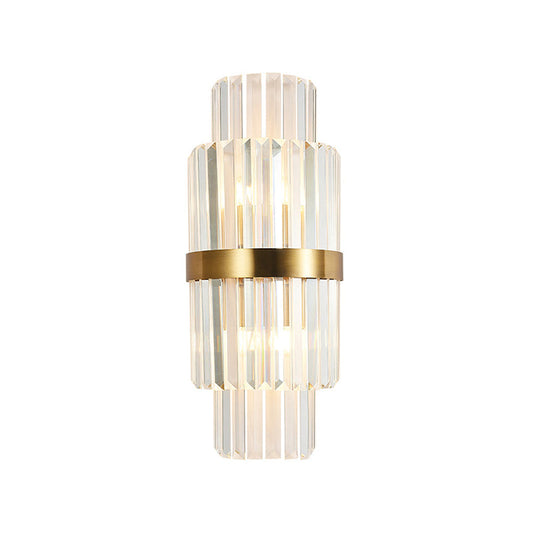 Gold Layered Crystal Wall Lamp