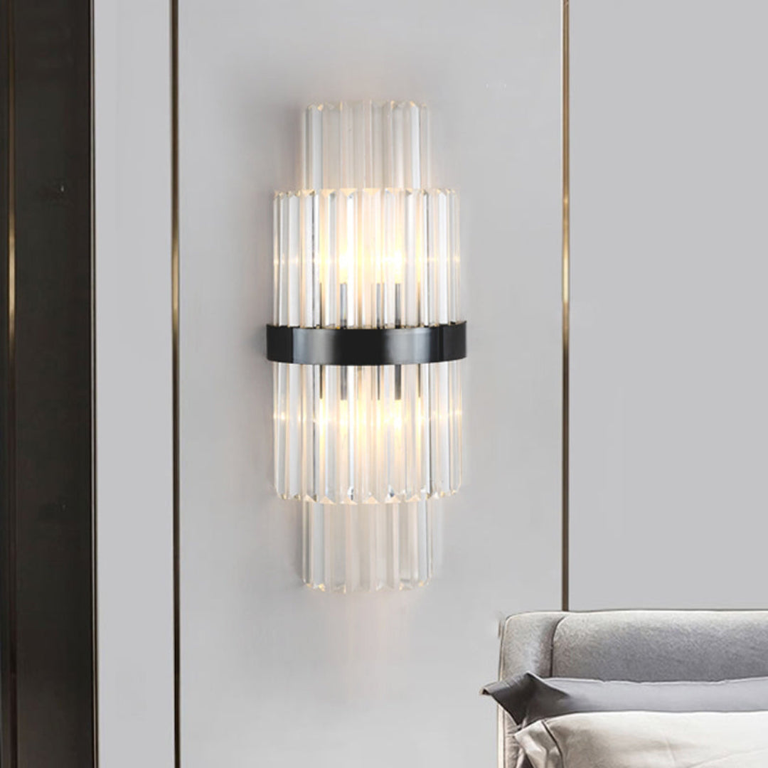 Gold Layered Crystal Wall Lamp