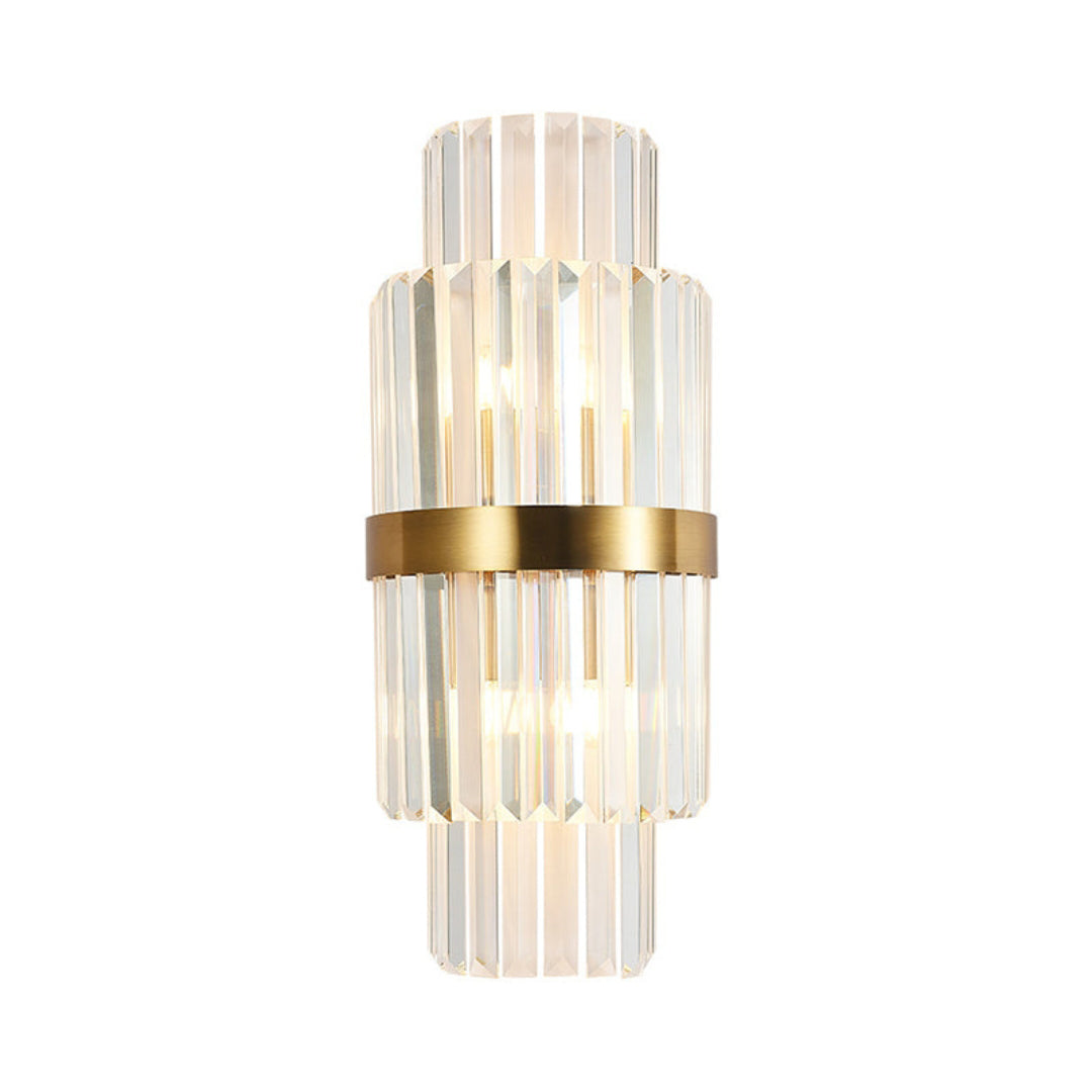 Gold Layered Crystal Wall Lamp