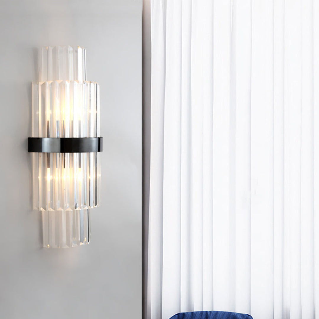 Gold Layered Crystal Wall Lamp