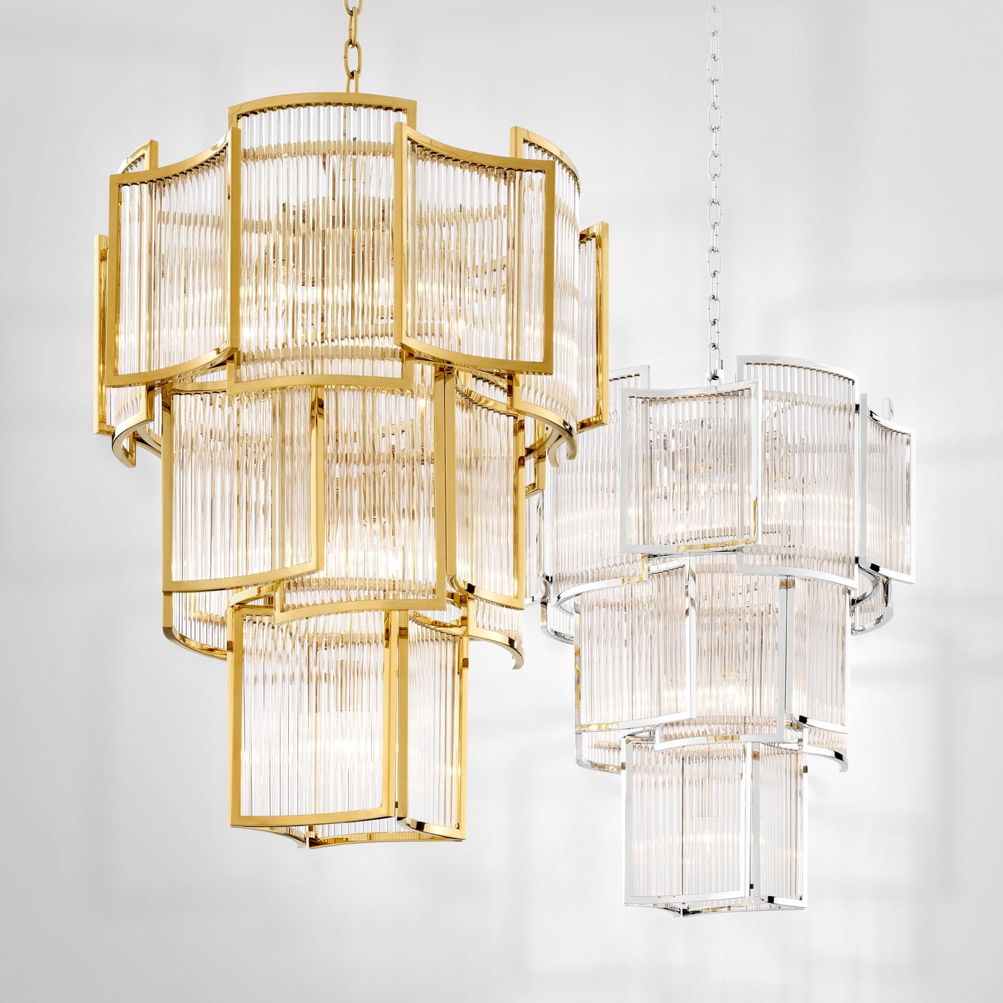 Jet Set Modern Chandelier - [Gold/Nickel/Antique Brass]