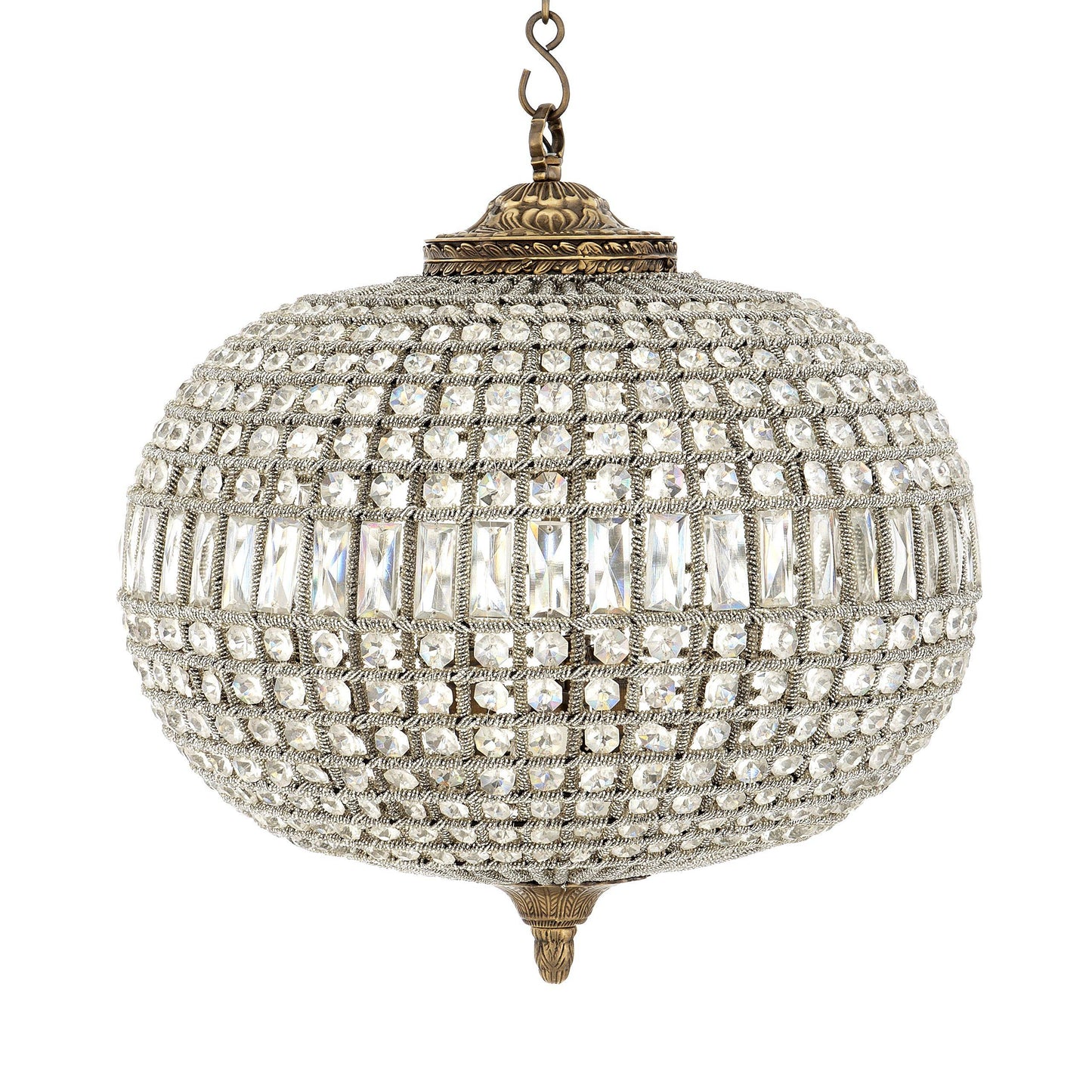 Kasbah Oval M Modern Brass Chandelier