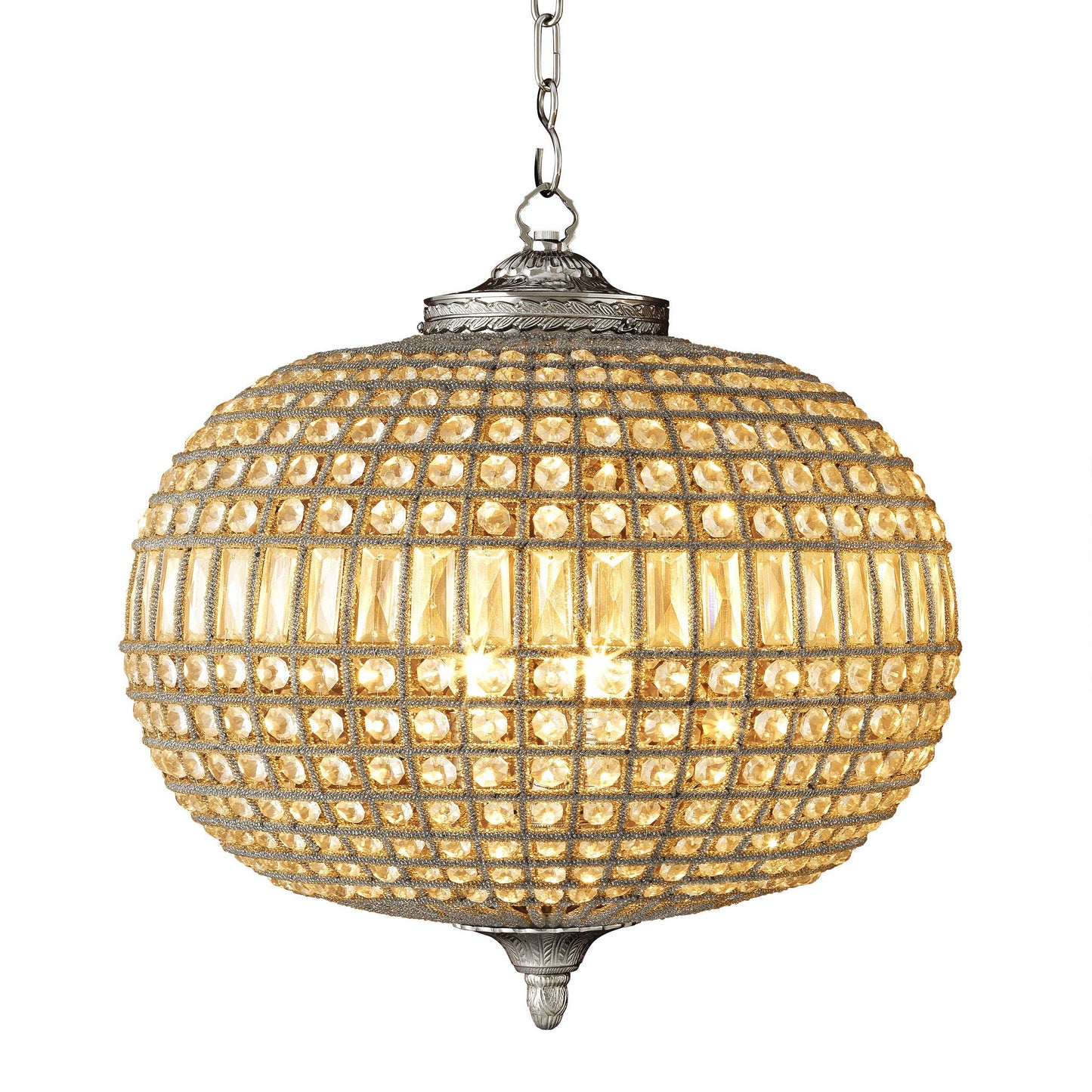 Kasbah Oval M Modern Chandelier - [Nickel]