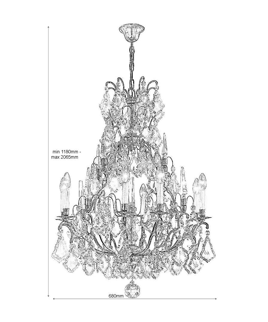 Knightsbridge Crystal Glass Chandelier CRY208ABZ - (Multiply Finishes) - Christopher Hyde