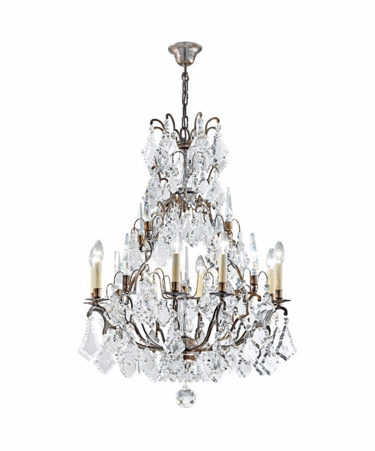 Knightsbridge Crystal Glass Chandelier CRY208ABZ - (Multiply Finishes) - Christopher Hyde