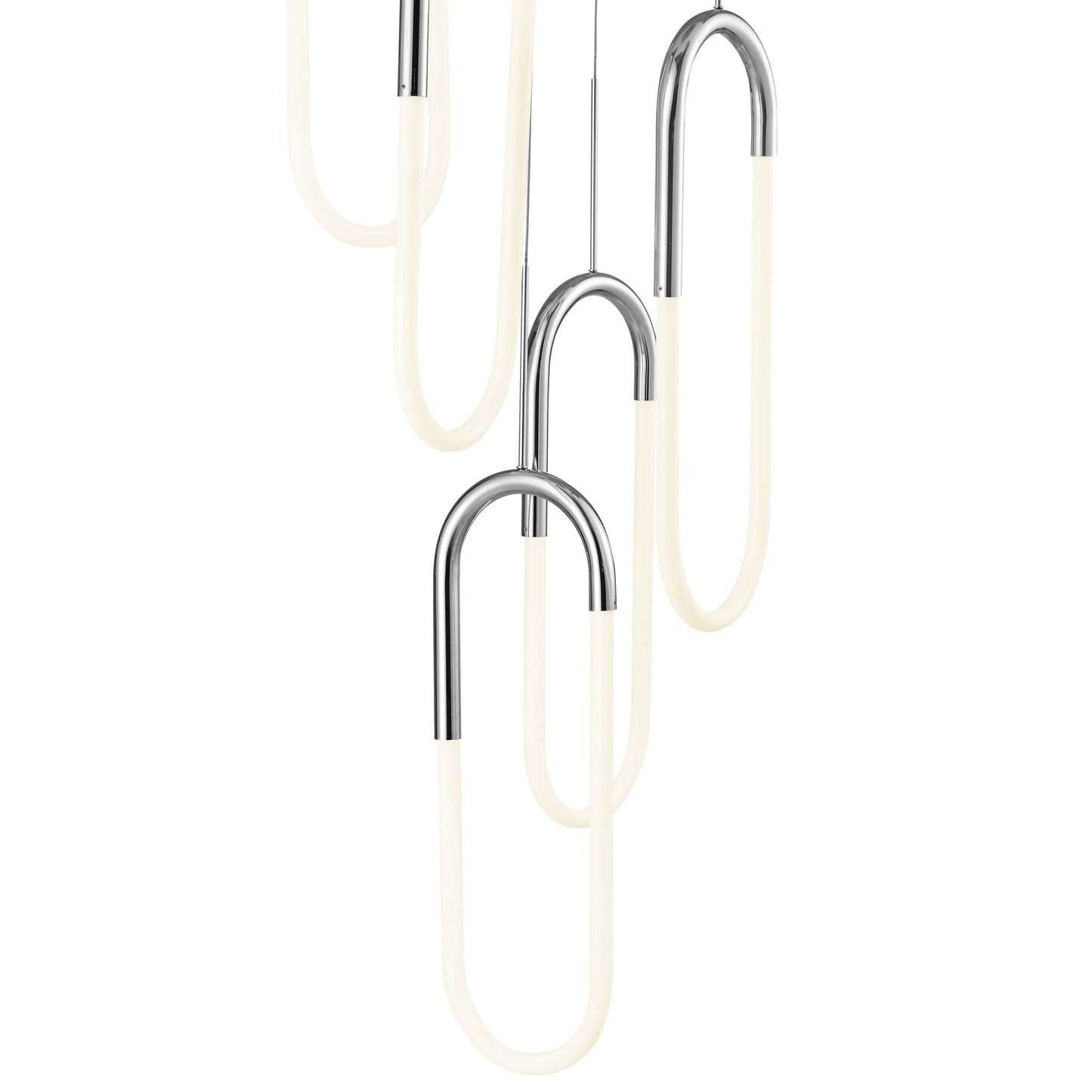 LED Five Clips Chandelier // Chrome