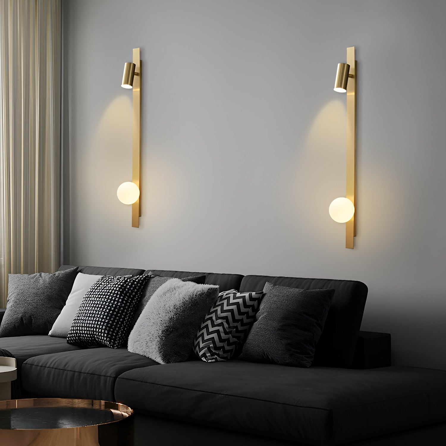 Liila 2 Brass Wall Lamp