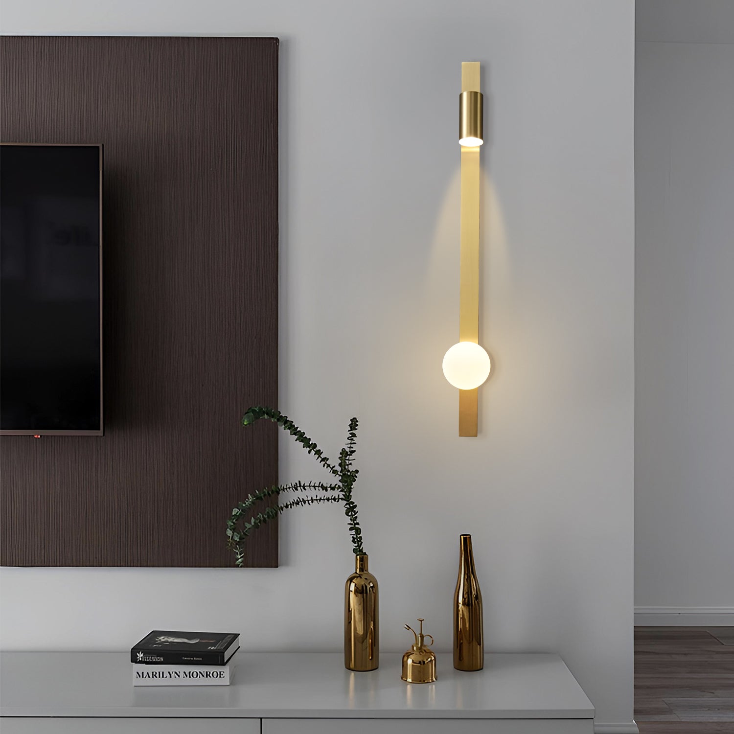 Liila 2 Brass Wall Lamp
