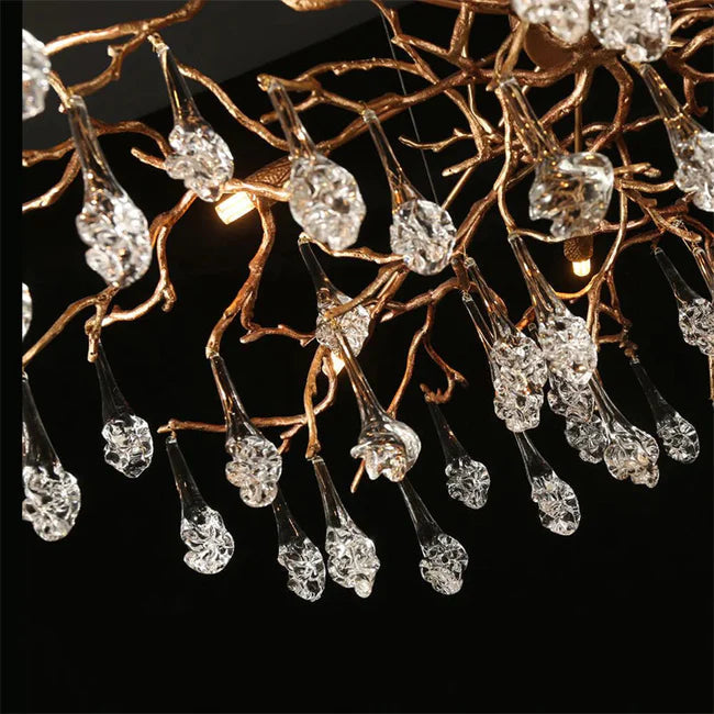 Modern Branch Chandelier Drop Flower D 31.5"