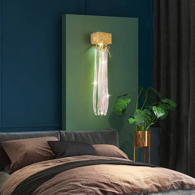 Modern Branch Crystal Wall Sconce For Bedroom