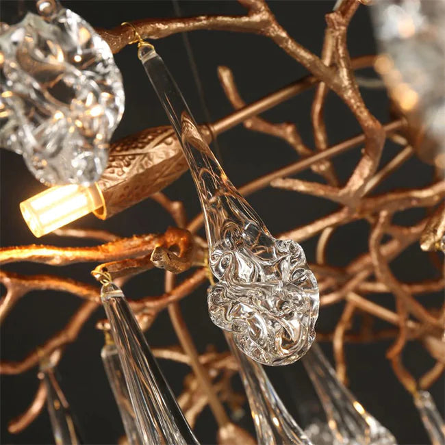Modern Branch Chandelier Drop Flower D 39.3"