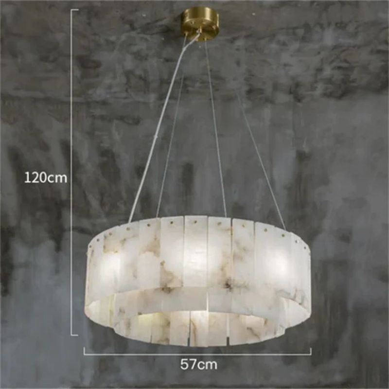 Alabaster Modern Round Chandelier 7 sizes
