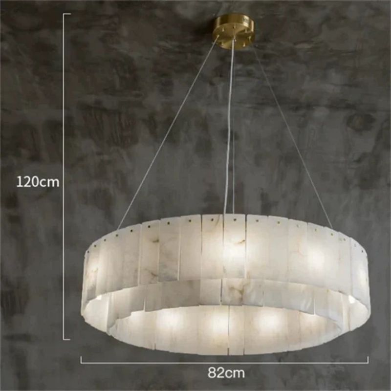 Alabaster Modern Round Chandelier 7 sizes