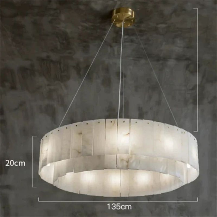 Alabaster Modern Round Chandelier 7 sizes