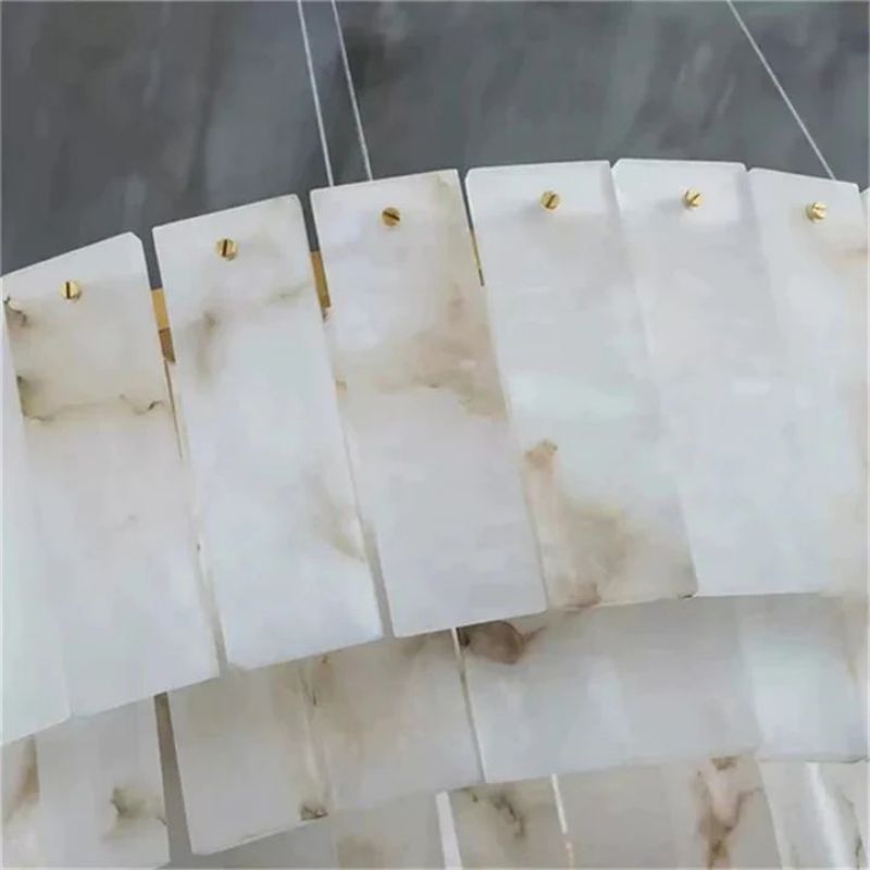 Alabaster Modern Round Chandelier 7 sizes
