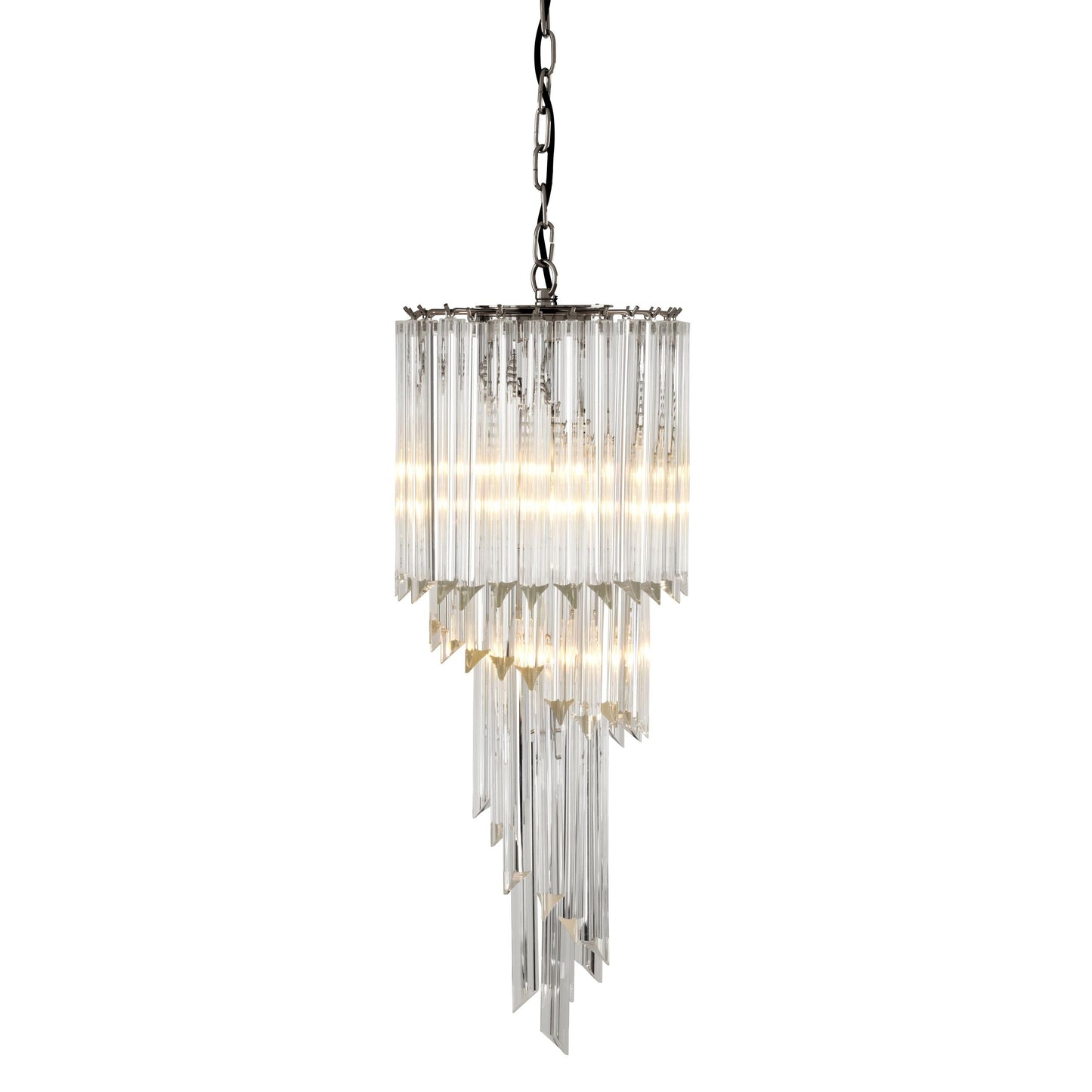 Marino Modern Glass Chandelier - [Nickel]