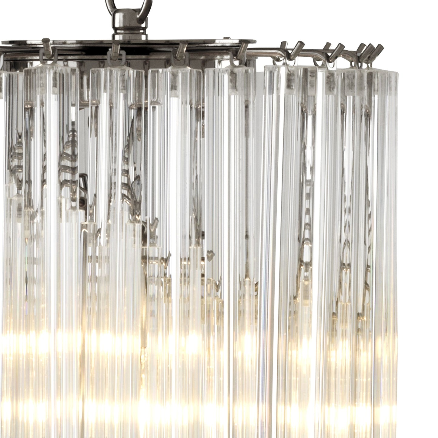 Marino Modern Glass Chandelier - [Nickel]