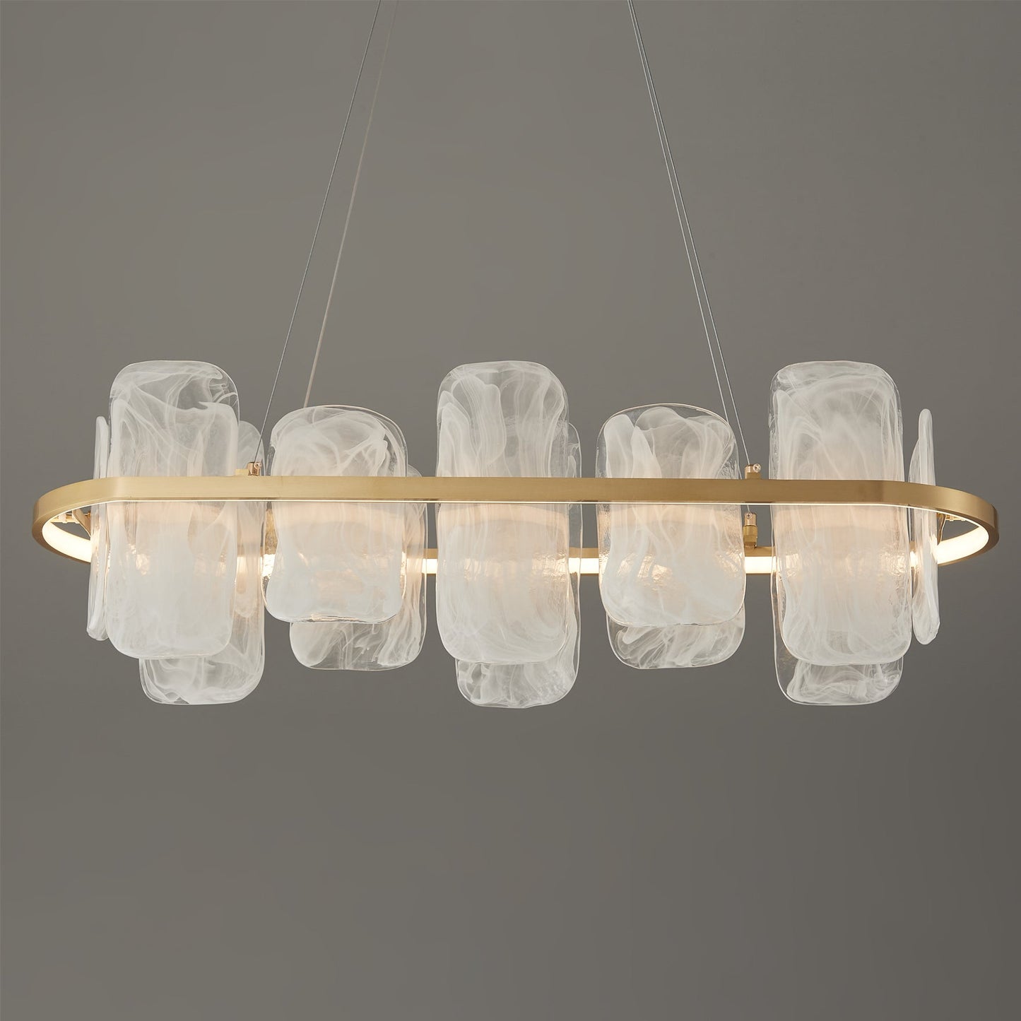 Mille Long Glass Chandelier