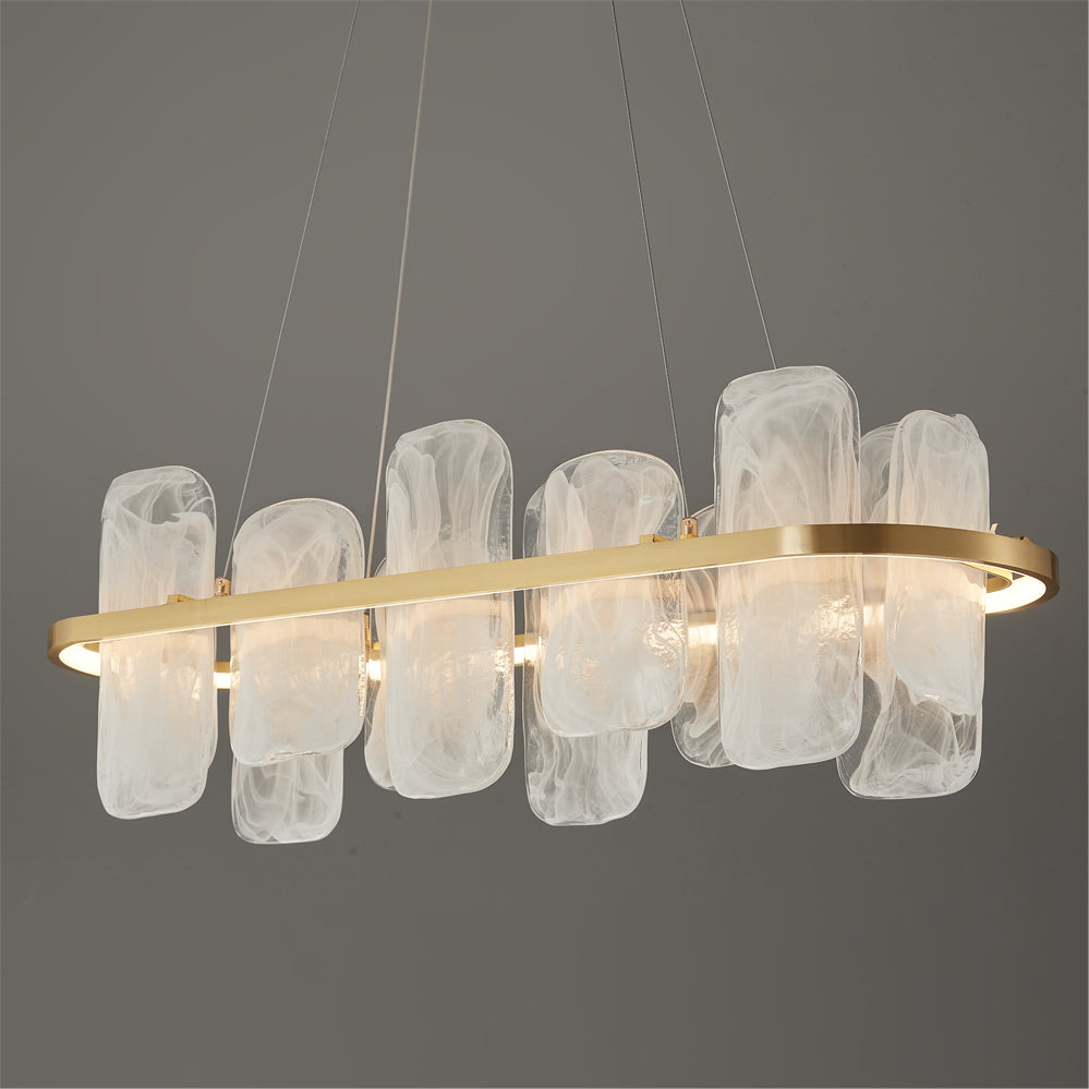Mille Long Glass Chandelier