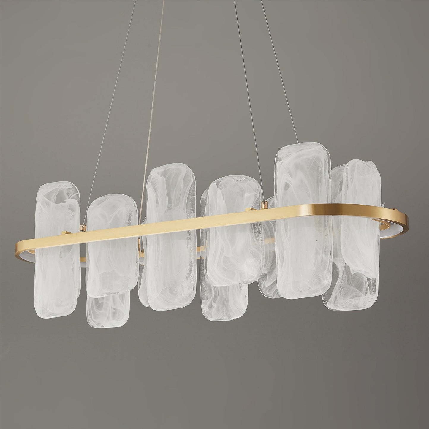 Mille Long Glass Chandelier