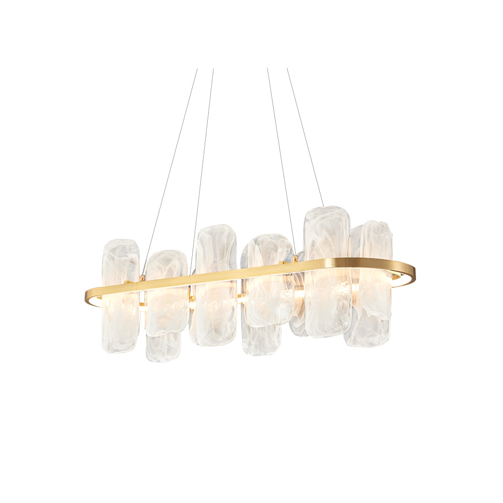 Mille Long Glass Chandelier