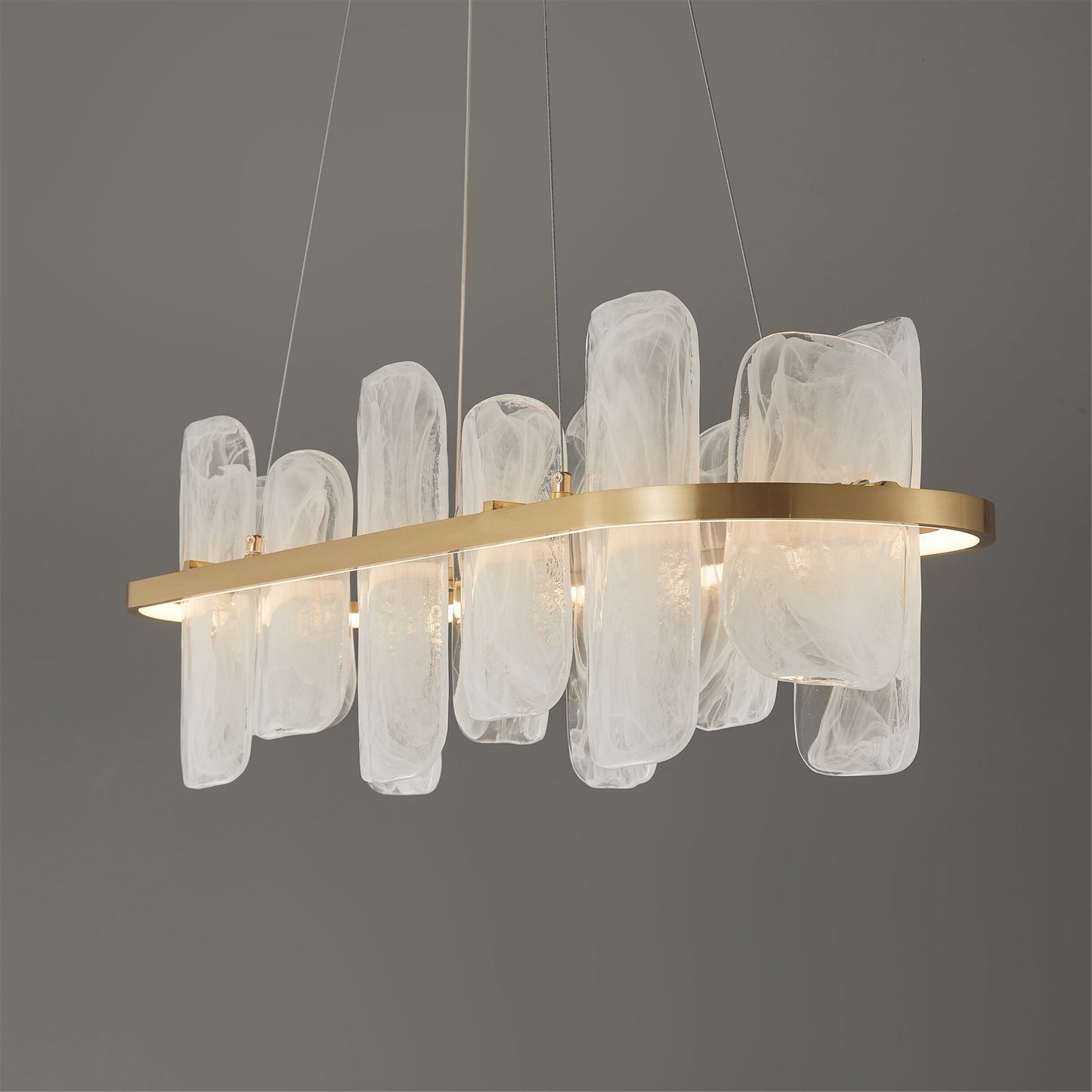 Mille Long Glass Chandelier
