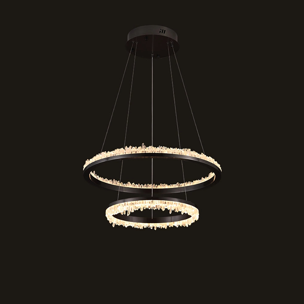 Minimalistic Crystal LED Chandelier