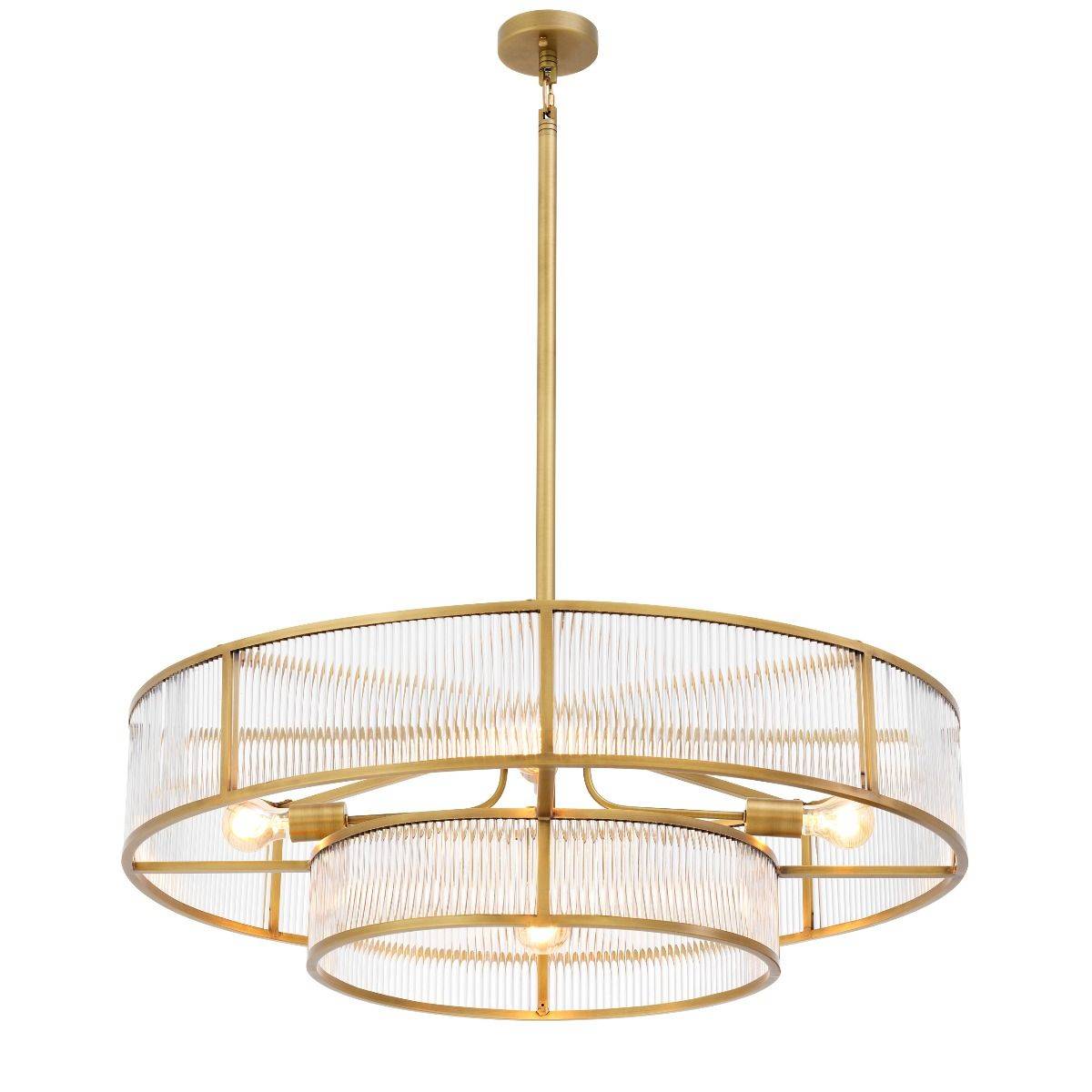 Montparnasse Modern Brass Chandelier - [Brass] 