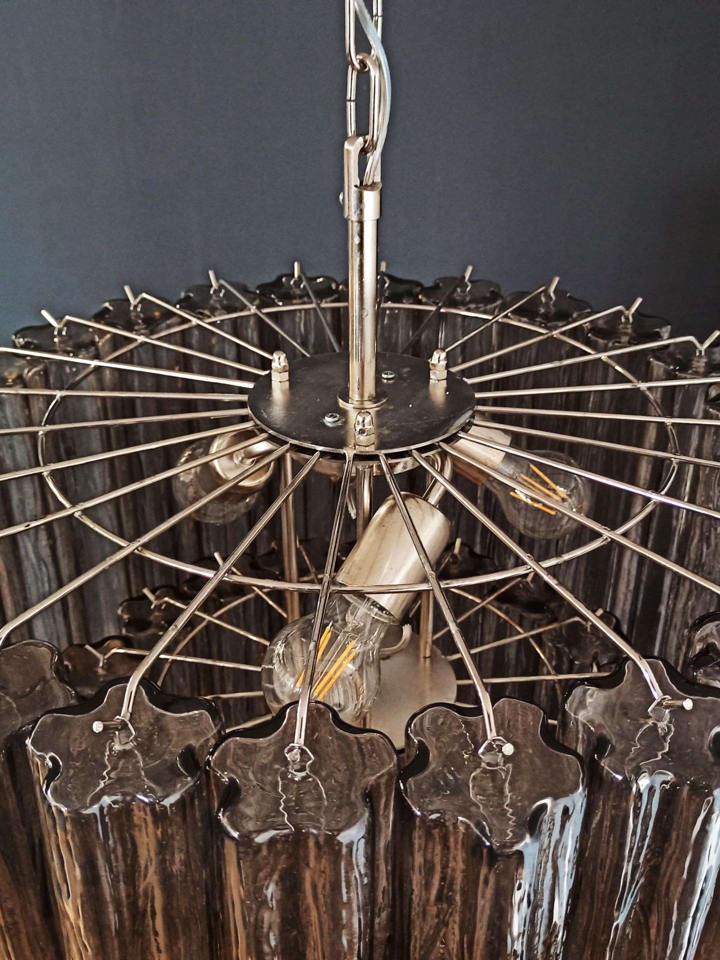 Murano Chandelier – 78 tubes – Smoked