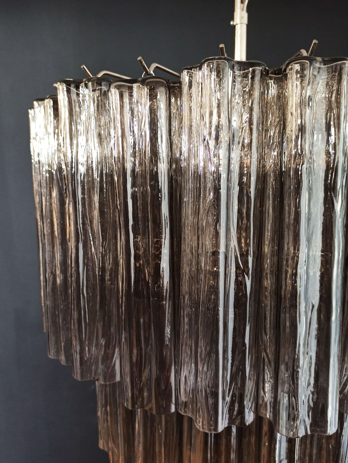 Murano Chandelier – 78 tubes – Smoked