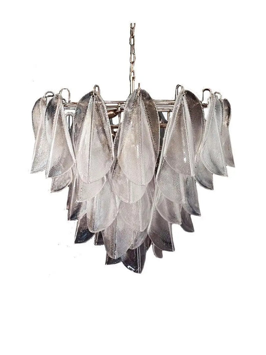 Murano Chandelier – Rondini – 57 glass leaves – Transparent