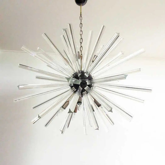 Murano Chandelier – Sputnik – 50 prisms – Transparent